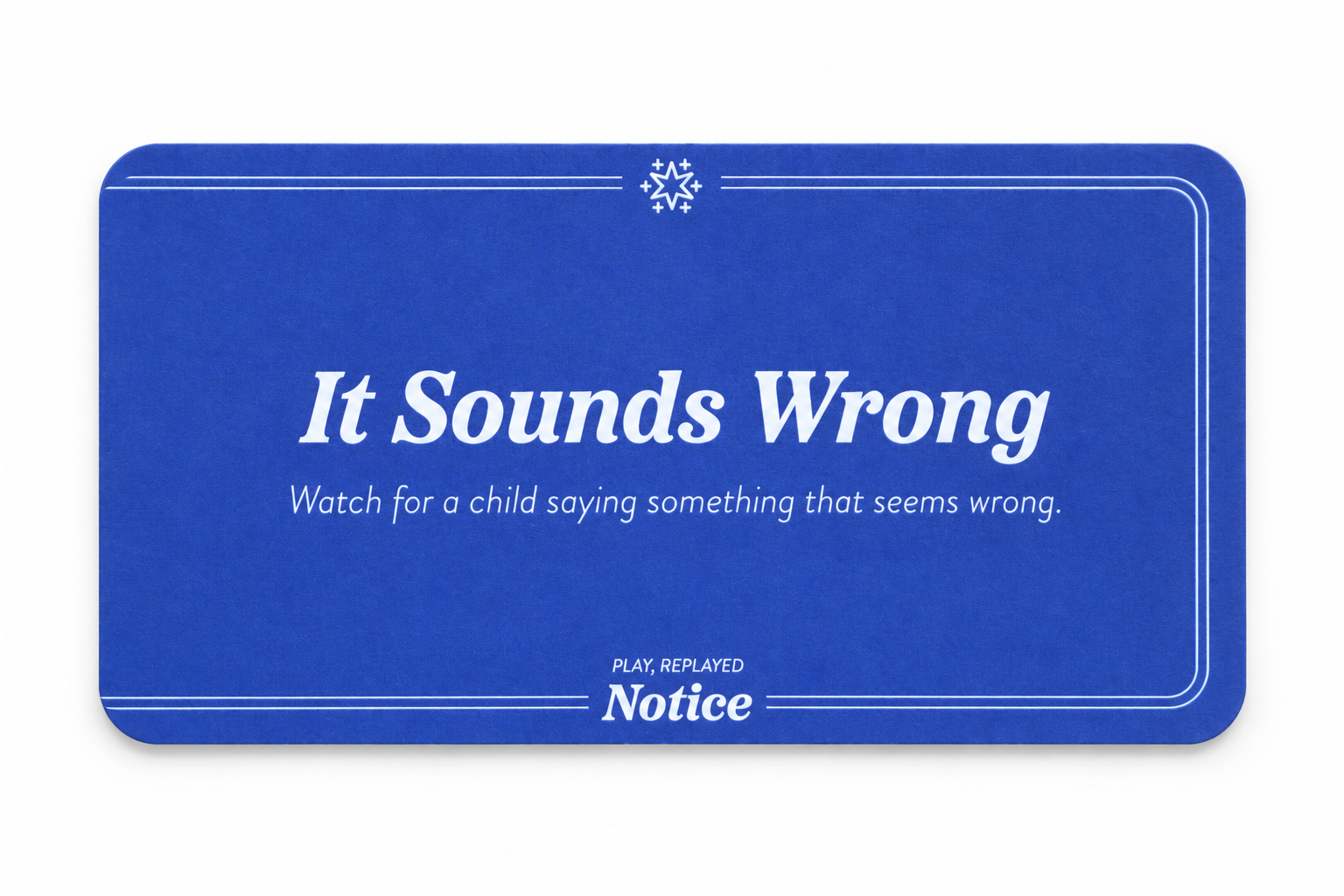 It Sounds Wrong card