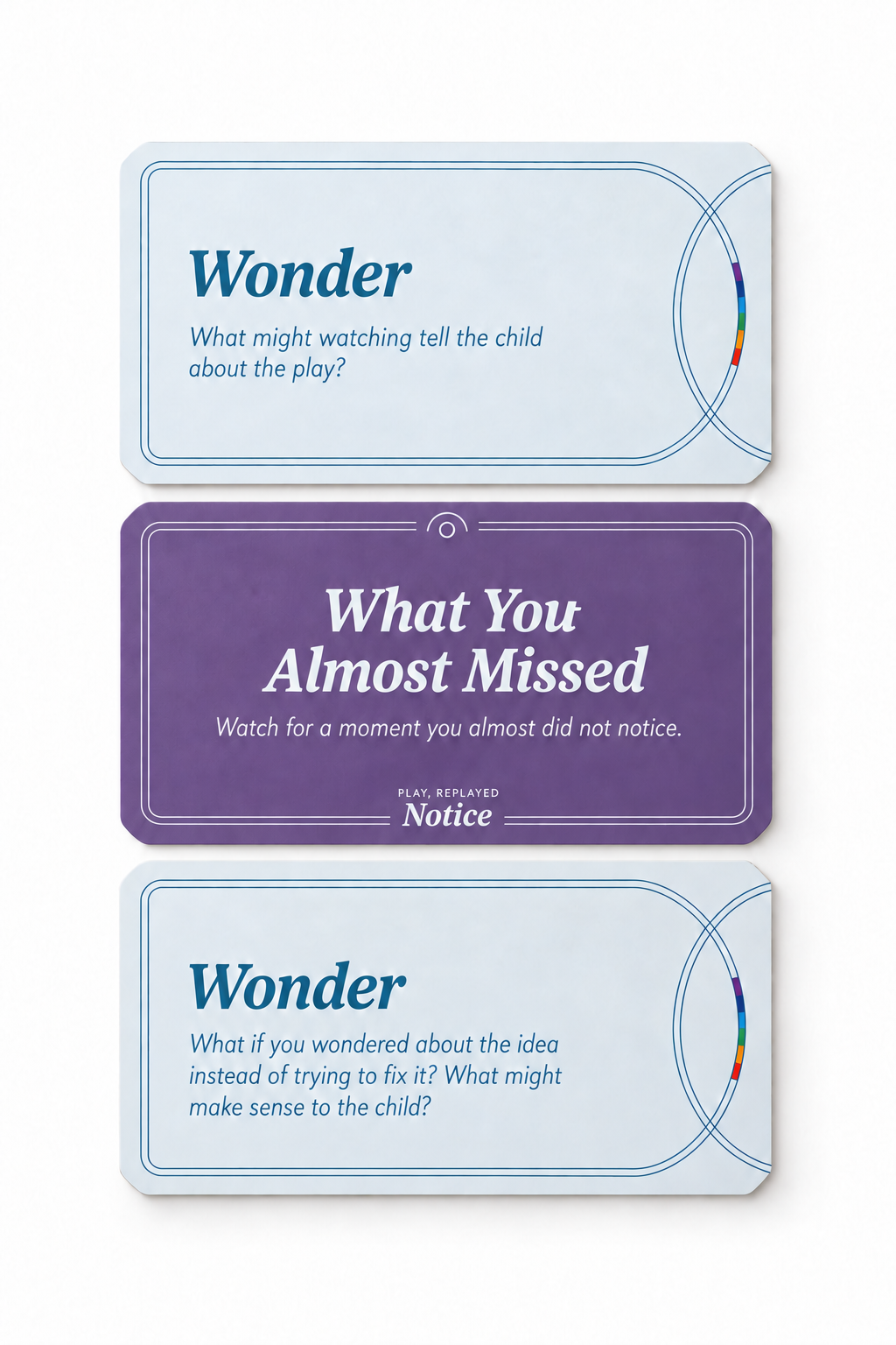 Wonder: What might watching tell the child about the play?